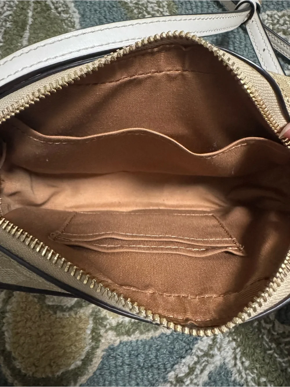 COACH Signature Canvas Crossbody Bag in Beige